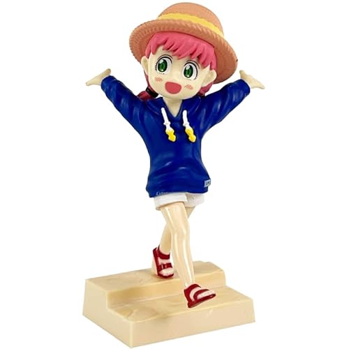 REOZIGN Anya Figur, Kapuzenpullover, Strohhut, Anya Schmiede, Figuren, 15 cm, PVC, Kunsthandwerk, Souvenirs für Anime-Fans, Geschenke von REOZIGN