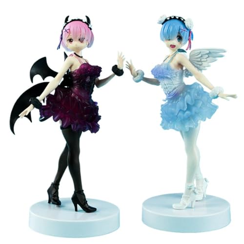 REOZIGN Figuren RE Zero, 16cm/6,3Zoll REM und RAM Anime Figuren PVC Action Figur Modell Kollektion Figur Dekoration Ornament Geschenke, AURE0952-FR von REOZIGN