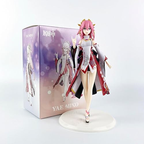 REOZIGN Genshin Impact Yae Miko Figur 20 cm PVC Anime Fans Action-Figur Spielzeug Dekoration von REOZIGN