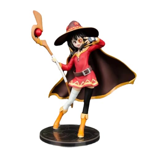 REOZIGN KonoSuba Figuren, Magical Girl Megumin Action Figur Statue 20 cm / 7,9 Zoll PVC Charakter Cosplay Modell Figur Sammlung Anime Geschenk von REOZIGN