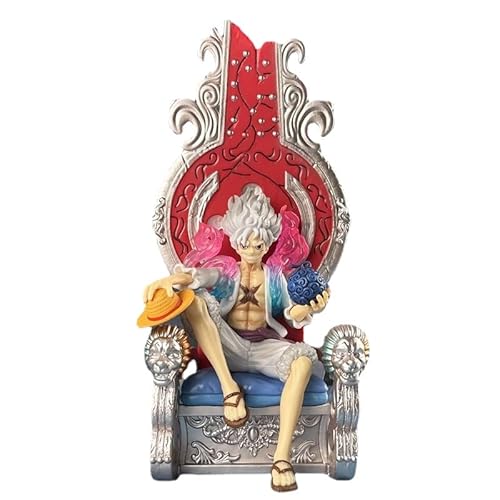 REOZIGN Luffy Figuren, Luffy Thronstatue mit austauschbaren Händen, 32 cm, Figur aus PVC, Actionfiguren, Modell Anime, Sammlergeschenk von REOZIGN