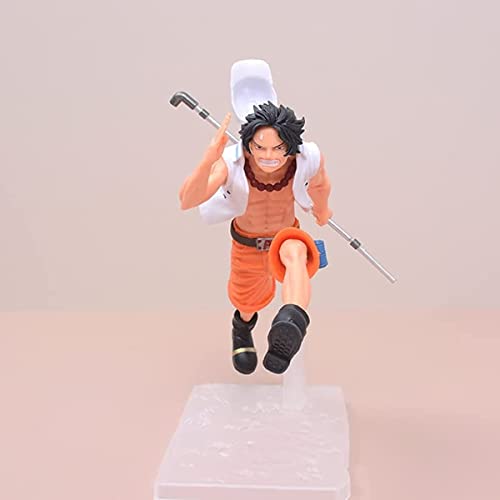 REOZIGN Luffy Sabo Ace Figur Figur 17 cm / 6,9 Zoll Laufsport Marine Anime Figur Figuren Spielfiguren (Ace) von REOZIGN