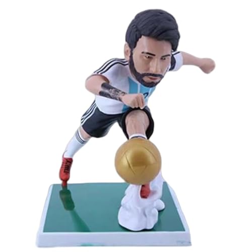 REOZIGN Messi Cristiano Figur, Q-Version Fußballspielend Messi Cristiano Anime-Figuren PVC-Anime-Statue handgefertigt Geschenk (a) von REOZIGN