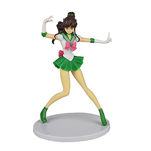 REOZIGN Sailor Moon Figuren, Aino Minako, Mizuno Ami, Mizuno Ami, Kino Makoto Figur, Spielzeug, 16 cm, Cake Topper, Cosplay, PVC, Figur, Statuen, Modelle (Sailor Jupiter) von REOZIGN