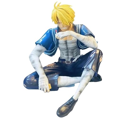 REOZIGN Sanji Figur, Sitzende Schlacht Schlacht Sanji Anime Figuren 22cm/8.7 Zoll Handgemachte PVC Souvenirs für Anime-Fans Geschenke von REOZIGN