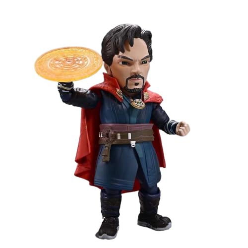 REOZIGN Schwarze Panther-Figur, Iron Man-Figur, Captain America Figur, seltsamer Doktor, Figuren der Q-Version, Ornamente (Doctor Strange) von REOZIGN