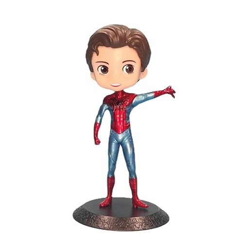 REOZIGN Tony Stark, Figur Peter Parker, stehende Figur Version Q 15 cm/5,9 Zoll PVC Modell Cosplay Handwerk für Anime-Fans Geschenk (b) von REOZIGN