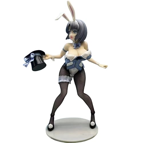 REOZIGN Yumi Figur, Hasenohren, schwarze Strümpfe, hohe Absätze, Yumi Figur 39 cm, handgefertigte PVC-Souvenirs von REOZIGN