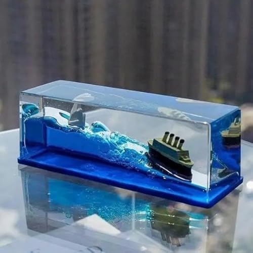 Antistress-Spielzeug Unsinkbares Titanic Schiff Modell 145x50x52 mm - Stressabbau für Erwachsene & Kinder, Schwimmendes Sensorisches Spielzeug, Perfekte Schreibtischdekoration und Geschenkidee von RESTEQ