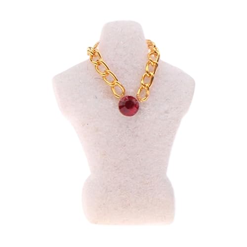 1/12 Puppenhaus-Halskettenständer mit beflockten Oberflächen und abnehmbarem Schmuck für Miniatur-Bastelprojekte, Puppenhaus-Zubehör 1/12 Puppenhaus-Halskettenständer mit beflockten Oberflächen und abnehmbarem Schmuck für Miniatur-Bastelprojekte, Puppenhaus-Zubehör von RETUOLWAG
