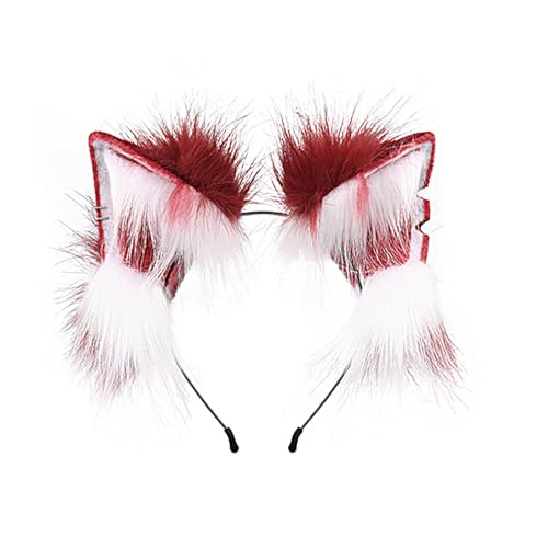 RETUOLWAG Füchse Wolf Füchse Schwanz Ohren Stirnbänder Halloween Weihnachten Fancy Party Kostüm Spielzeug Geschenke für Frauen Mann Cosplays Schwanz von RETUOLWAG