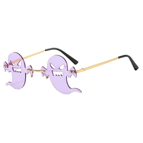 RETUOLWAG Halloween-Brille, Metall, rahmenlos, Halloween-Brille, Partybrille, Halloween-Kostüm, Brille für Kinder und Erwachsene von RETUOLWAG