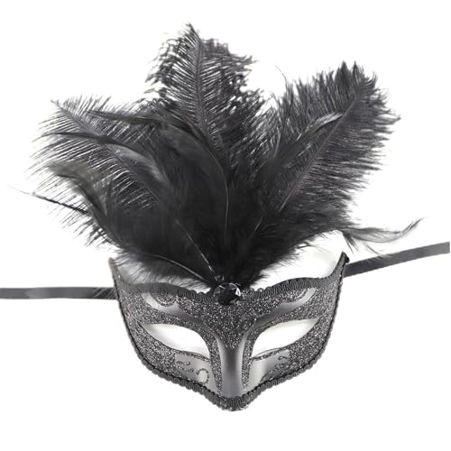 RETUOLWAG Halloween-Cosplay-Maskerade, gefiedert, Cosplay für Damen und Herren, Maskerade, Halloween-Verkleidungszubehör von RETUOLWAG