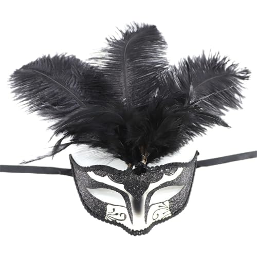 RETUOLWAG Halloween-Cosplay-Maskerade, gefiedert, Cosplay für Damen und Herren, Maskerade, Halloween-Verkleidungszubehör von RETUOLWAG