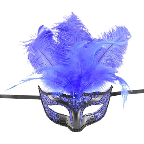 RETUOLWAG Halloween-Cosplay-Maskerade, gefiedert, Cosplay für Damen und Herren, Maskerade, Halloween-Verkleidungszubehör von RETUOLWAG