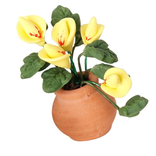 Wohnzimmer Calla Pflanze Puppenhaus Miniatur Pretend Play Zubehör Lebensszene Rollenspiel Sammlung Ton Miniaturpflanze Wohnzimmer Calla Pflanze Puppenhaus Miniatur Pretend Play Zubehör Lebensszene Rollenspiel Sammlung Ton Miniaturpflanze von RETUOLWAG