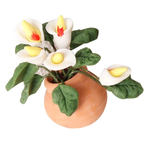 Wohnzimmer Calla Pflanze Puppenhaus Miniatur Pretend Play Zubehör Lebensszene Rollenspiel Sammlung Ton Miniaturpflanze Wohnzimmer Calla Pflanze Puppenhaus Miniatur Pretend Play Zubehör Lebensszene Rollenspiel Sammlung Ton Miniaturpflanze von RETUOLWAG