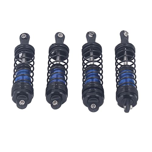 REXVTNS RC -Schocks, 4 RC -Autoschocks, Crawler -Schocks, RC -Auto 4pcs Aluminiumlegierung Stabiler Hochelastizität vorne Heckdämpfer LC Rennen 1/14 1/16 (Blue) von REXVTNS