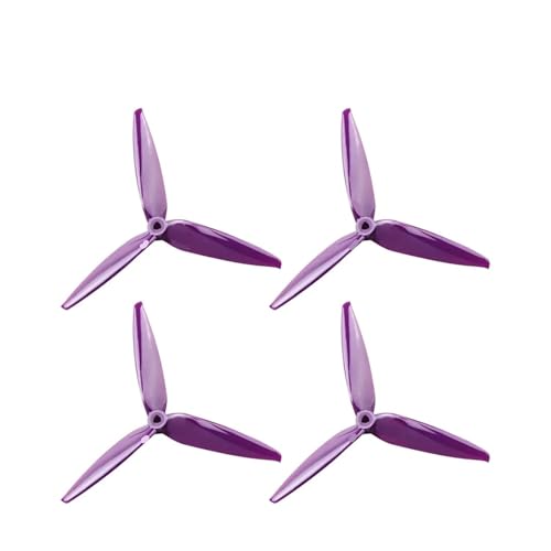 Auf Teile von RC Renndrohnen, verwendet Kompatibel mit 2/10 Paar 7X4X3 7040 Propellern 7 Zoll mit 3 Flügeln mit drei Flügeln CW + CCW (2 Paar Purple) von REwNXA