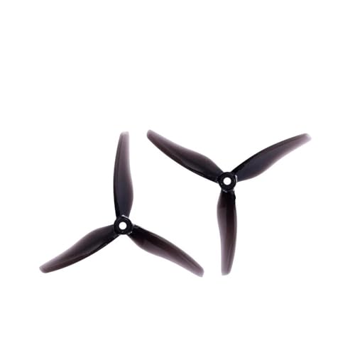 Geeignet für 2 Paare/4 Stück 51433 Propeller für Drohne mit bürstenlosem CW-Motor CCW mit drei Flügeln/drei Flügeln von 5 Zoll (2 Paar 51433 Schwarz) von REwNXA