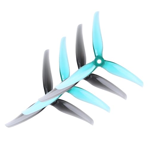 Geeignet für 5 Packungen mit 10 Paar Drohnen mit R5 5136 Propeller, 5,1 Zoll Propeller, CW CCW Dreiflügel-Propeller (Blue 5 Pack) von REwNXA