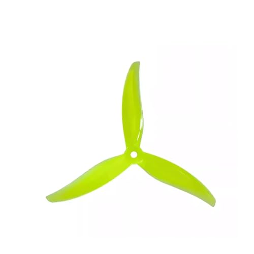 Geeignet für Kompatibel mit 12 Paar 5 Zoll 5127.5-3 Dreiblättriger Freestyle-Motor-Propeller: 5 Zoll 2207 Dreiblatt-Propeller (Neon Yellow) von REwNXA