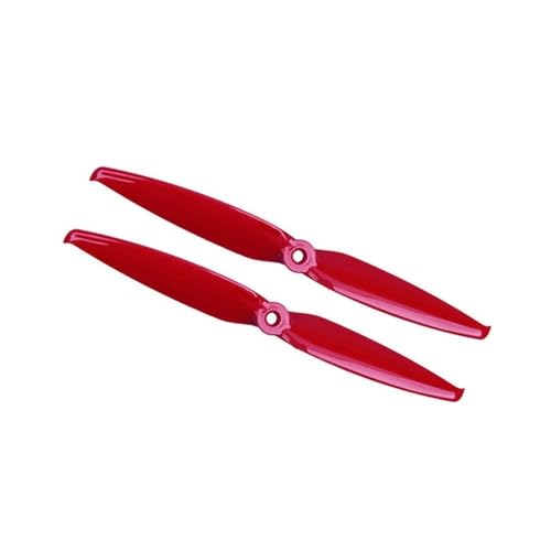 Geeignet für RC 2 Paar 7042 7.0x4.2/6042 6.0x4.2 PC 2 Blatt Propeller 5mm Befestigungsloch Drohne Multirotor (7042 rot) von REwNXA