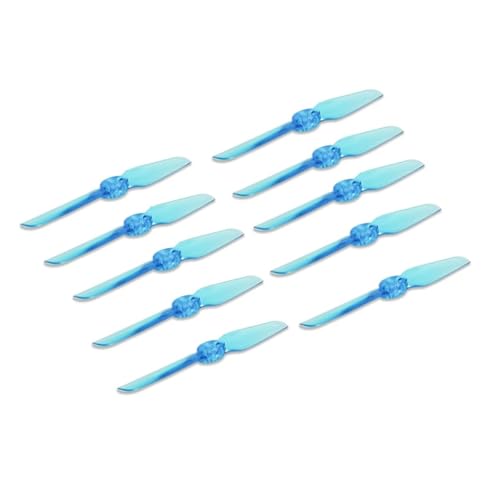 Geeignet für Ultramicro/Zahnstocher-Drohnen, Quadrocopter, Graublau, verwendet für 5 Paare, langlebige T65 mm, 65 mm, 2,5 Zoll CW CCW 2 Flügelpropeller (blau) von REwNXA