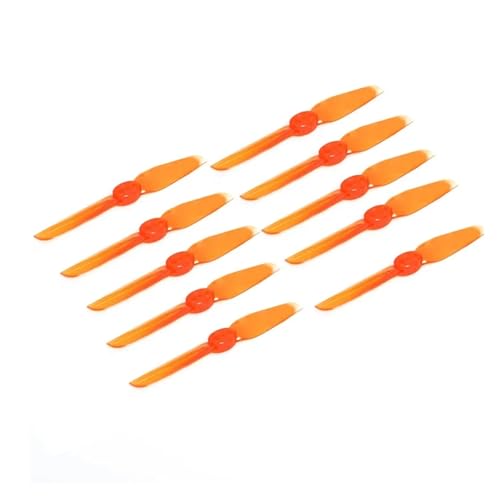 Geeignet für Ultramicro/Zahnstocher-Drohnen-Quadcopter, graublau, verwendet für 5 Paar, langlebig, T65 mm, 65 mm, 2,5 Zoll CW CCW 2 Flügelpropeller (orange) von REwNXA