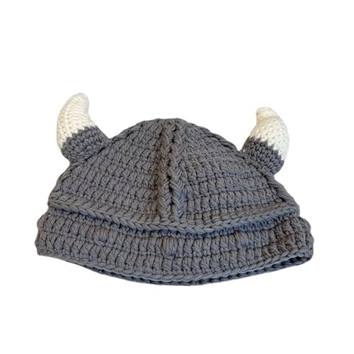 RFRDSPKG Gestrickter Hornhut Kostüm Cosplay Hut Party Cap Kopfbedeckung von RFRDSPKG