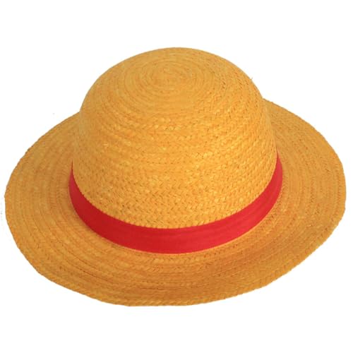 RFRDSPKG Luffy Strohhut Anime Hut Cartoon Cosplay Sonnenkappe Lustige Neuheit Geschenke Cosplay Hut Kappe von RFRDSPKG