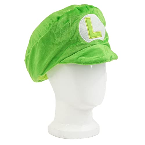 RFRDSPKG Marios Green L Hat Cosplay Plüsch Hut Anime Cap Erwachsene Unisex von RFRDSPKG