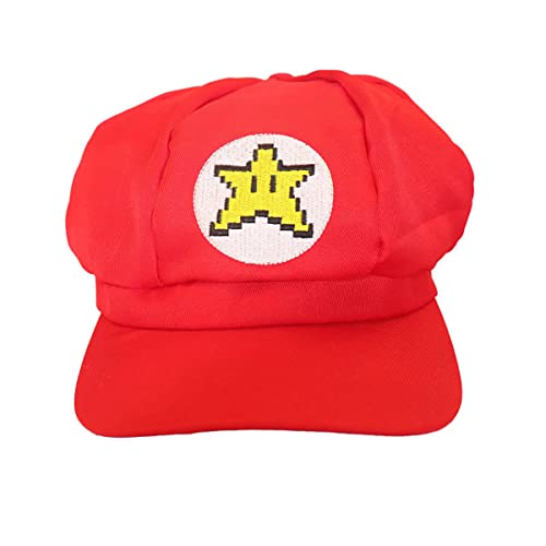 RFRDSPKG Marios Red Hat Cosplay Plüsch Hut Anime Cap Erwachsene Unisex von RFRDSPKG