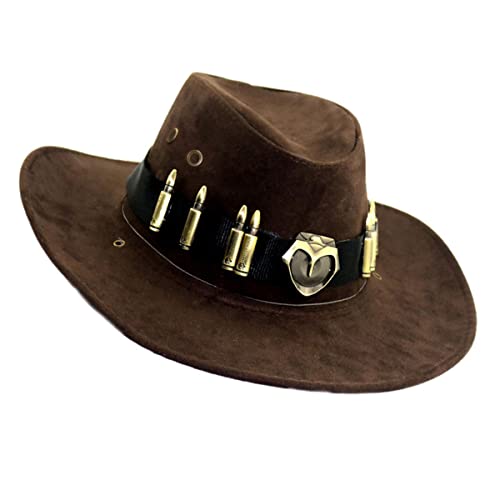 RFRDSPKG Overwatchs Cole Cassidy Cowboyhut Cosplay Plüschhut Anime Cap Erwachsene Unisex von RFRDSPKG