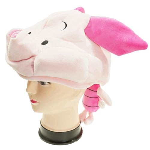 RFRDSPKG Schweine-Plüsch-Hut, Anime-Hut, Cartoon-Cosplay, Sonnenkappe, lustige Geschenkidee, Cosplay-Hut von RFRDSPKG