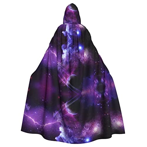 RFSHOP Galaxy Sternenhimmel Lila Sternenhimmel Umhang Umhang Halloween Weihnachten Fancy Cape Cosplay Kostüme für Männer Frauen Erwachsenenkostüm von RFSHOP