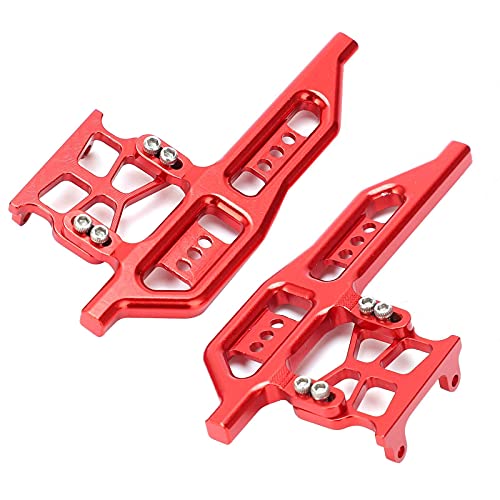 2 Stück RC Aluminiumlegierung Seitenpedal Ersatzteile für Axial SCX24 90081 C10 1/24 RC Autos Kleines Licht Tolles Erlebnis (Red) von RGBGW