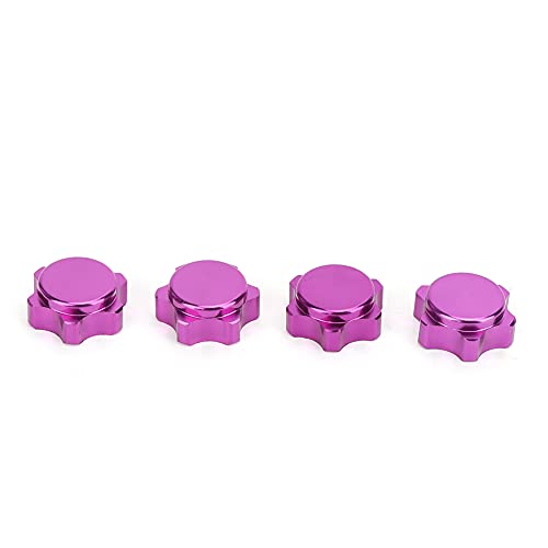 4 Stück 17 mm Aluminiumlegierung Radnabenmutter Anti-Staubschutz für HSP94762 94886 1/8 RC Auto (Purple) von RGBGW