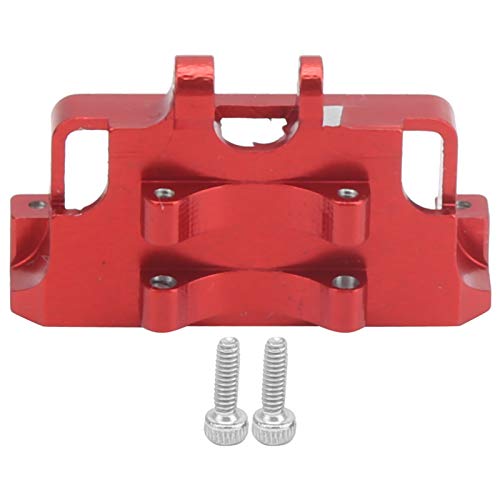 Aluminium-Lenkgetriebe, fest montierte Servohalterung, RC-Auto-Upgrade-Teil für Axial SCX24 90081 1/24 RC-Auto (Red) von RGBGW