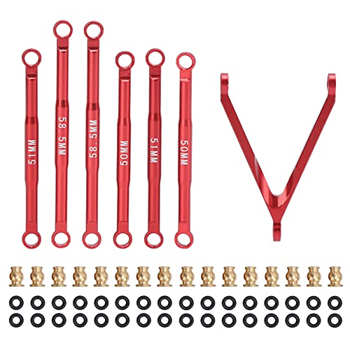 Aluminium Rod Linkage Pull TIRE Rod KIT RC CAR AXIAL SCX24 Upgrade (Rot) von RGBGW