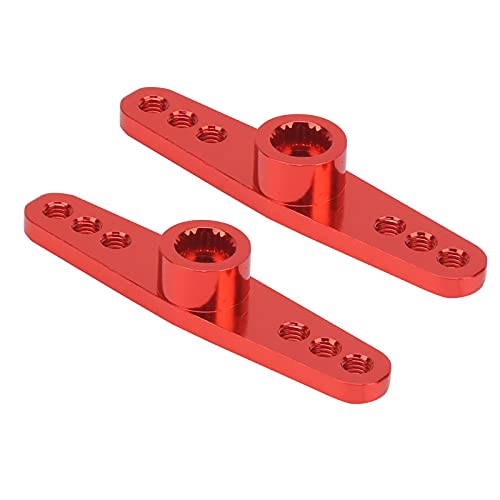 CNC-RC-LENKSERVOARM AUS ALUMINIUMLEGIERUNG FÜR 1/10 RC CAR 2PCS 25T UNIVERSAL FIT (Red) von RGBGW