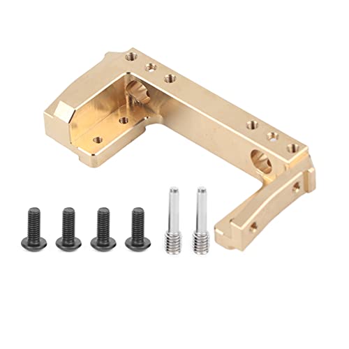 Gold Messing Frontstoßstangenhalterung Servohalterung Fernbedienung Modellzubehör Passend für Axial SCX10II RC Auto Gold von RGBGW