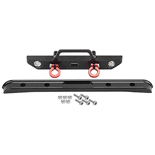 RC-Aluminium-Set für vordere und hintere Stoßstange, Upgrade-Teile für Axial SCX24 90081 1/24 RC-Auto (Black) von RGBGW