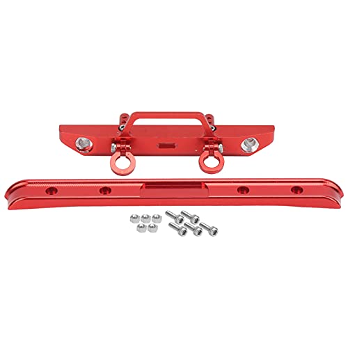 RC-Aluminium-Set für vordere und hintere Stoßstange, Upgrade-Teile für Axial SCX24 90081 1/24 RC-Auto (Red) von RGBGW