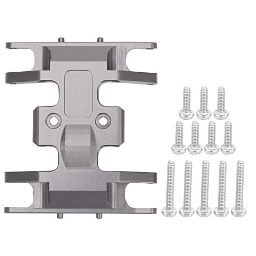 RC Getriebemontage Aluminiumlegierung Chassis Grundplattenhalter für Axial SCX24 90081 1/24 RC Auto (Titanium) von RGBGW