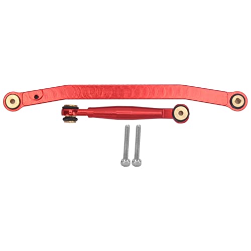 RC Lenkstangen-Verbindungsglieder aus Aluminiumlegierung, hochwertiger Rostschutz für Axial SCX24 90081 1/24 RC-Autoteile (Red) von RGBGW