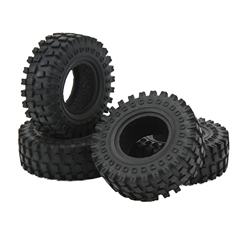 RC Tire Skin Gummireifen 1,25 Zoll für AXIAL 1/24 SCX24 FMS 1/24 FCX24 Schwarz von RGBGW