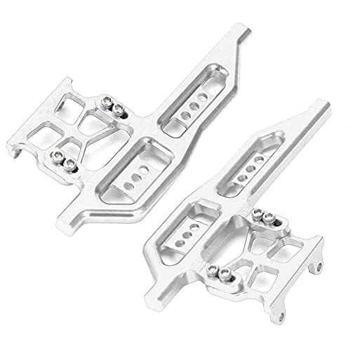 RGBGW 2 Stück RC Aluminiumlegierung Seitenpedal Ersatzteile für Axial SCX24 90081 C10 1/24 RC Autos Kleines Licht Tolles Erlebnis (Silver) von RGBGW