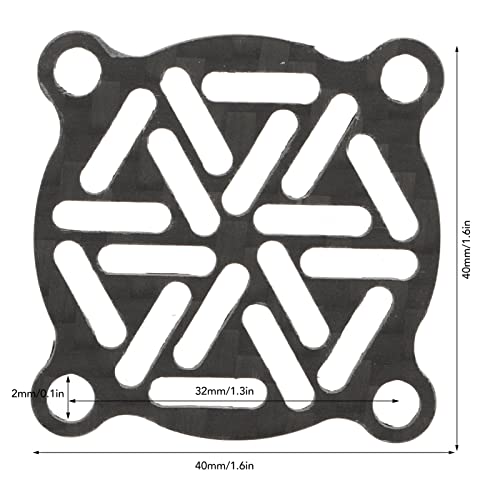 RGBGW RC-Lüfterabdeckung, Sicherheitsschutz, effiziente Wärmeableitung, leichte Schwarze Kohlefaser-Motor-Lüfterabdeckung für RC-Motor, ESC (D) von RGBGW