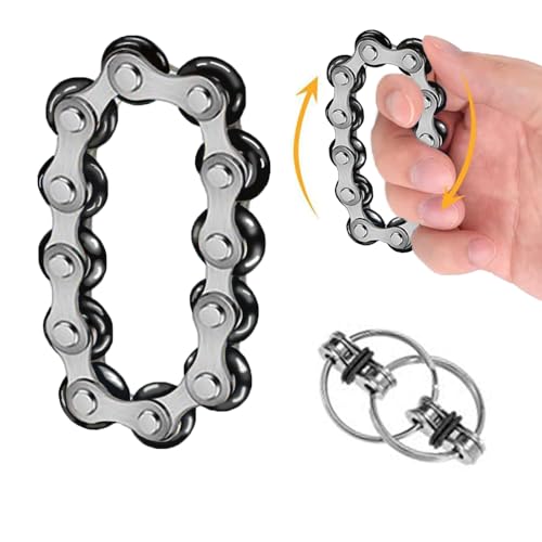 RHQFDM 2 Stück Stressabbau Spielzeug Stressabbaukette Spielzeug Unendlicher Flip Chain Flippy Chain Game Set Zum Abbau von Spannungen und Stress,für Kinder mit ADHS von RHQFDM